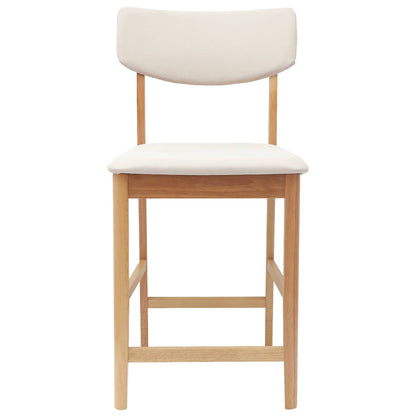 vidaXL Dining Chairs 2 pcs Natural 48 x 49 x 95 cm Solid Rubber Wood