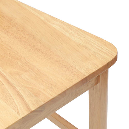 vidaXL Dining Chairs 2 pcs Natural 48 x 49 x 95 cm Solid Rubber Wood