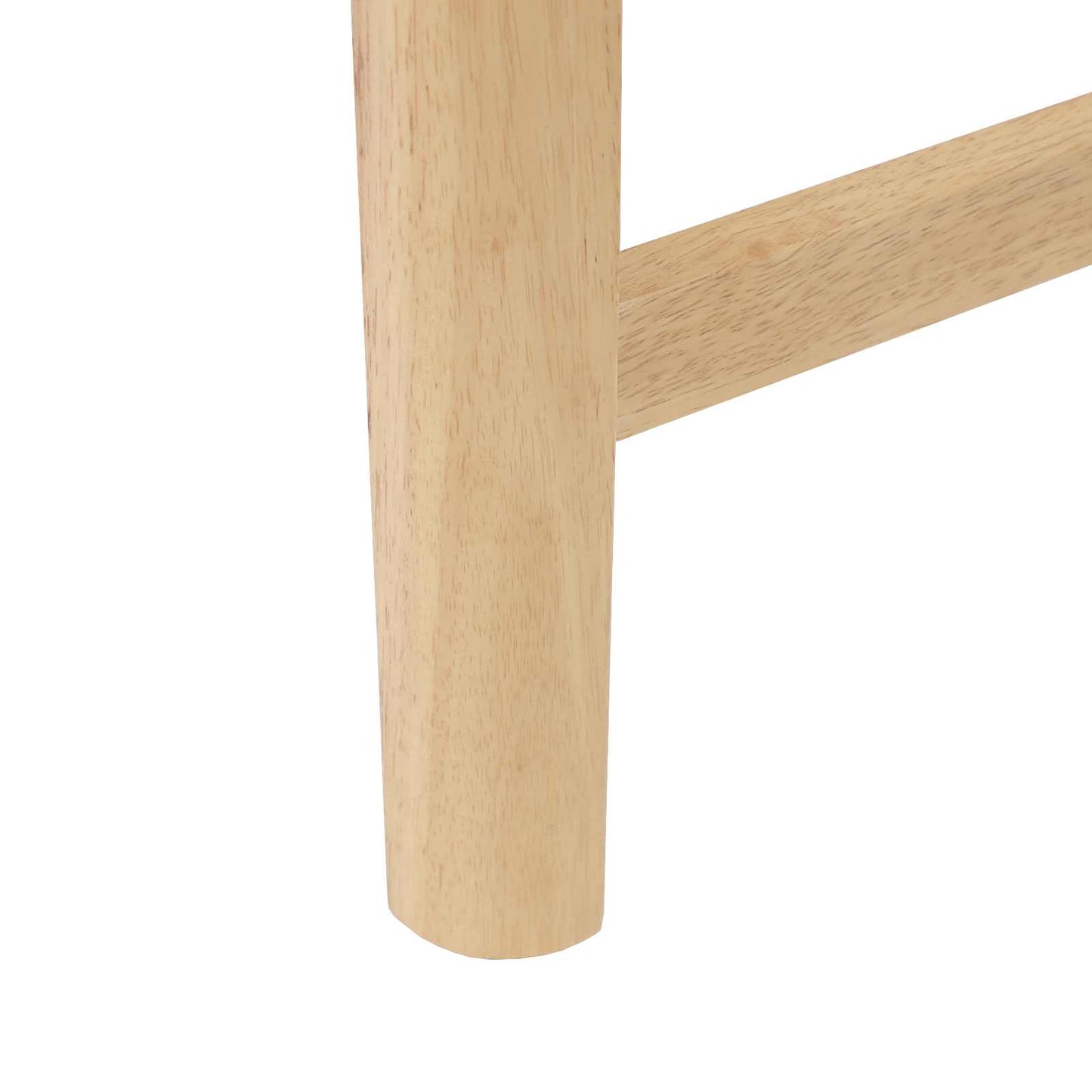 vidaXL Dining Chairs 2 pcs Natural 48 x 49 x 95 cm Solid Rubber Wood
