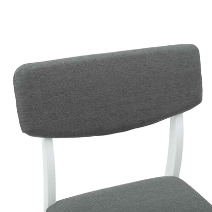 vidaXL Dining Chairs 2 pcs White 48 x 49 x 95 cm Solid Rubber Wood