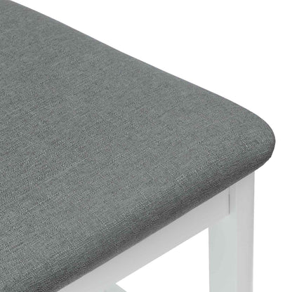 vidaXL Dining Chairs 2 pcs White 48 x 49 x 95 cm Solid Rubber Wood