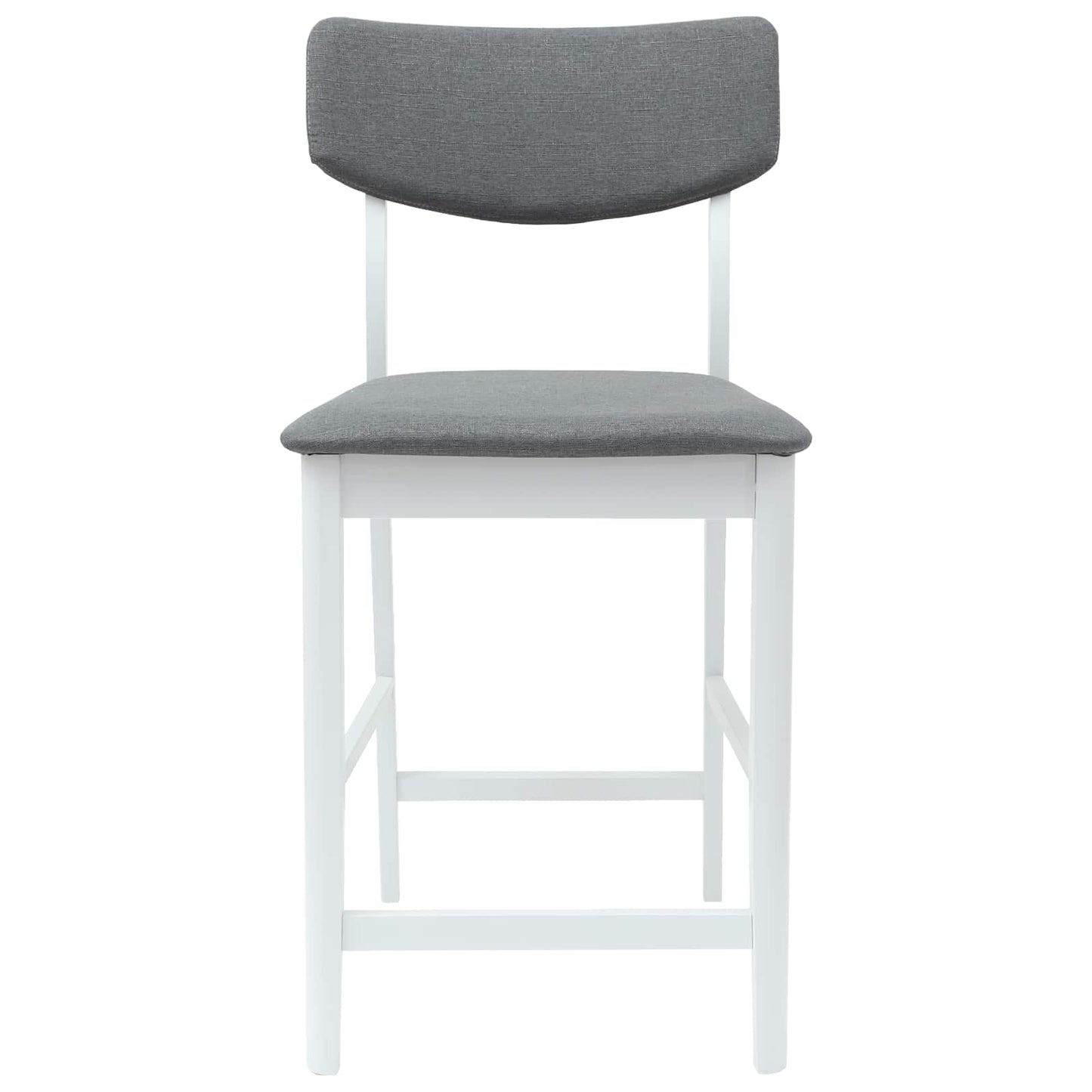 vidaXL Dining Chairs 2 pcs White 48 x 49 x 95 cm Solid Rubber Wood