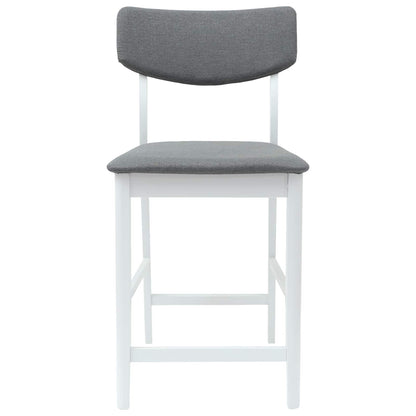 vidaXL Dining Chairs 2 pcs White 48 x 49 x 95 cm Solid Rubber Wood