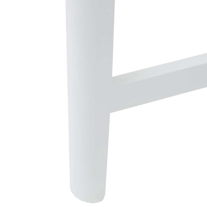 vidaXL Dining Chairs 2 pcs White 48 x 49 x 95 cm Solid Rubber Wood