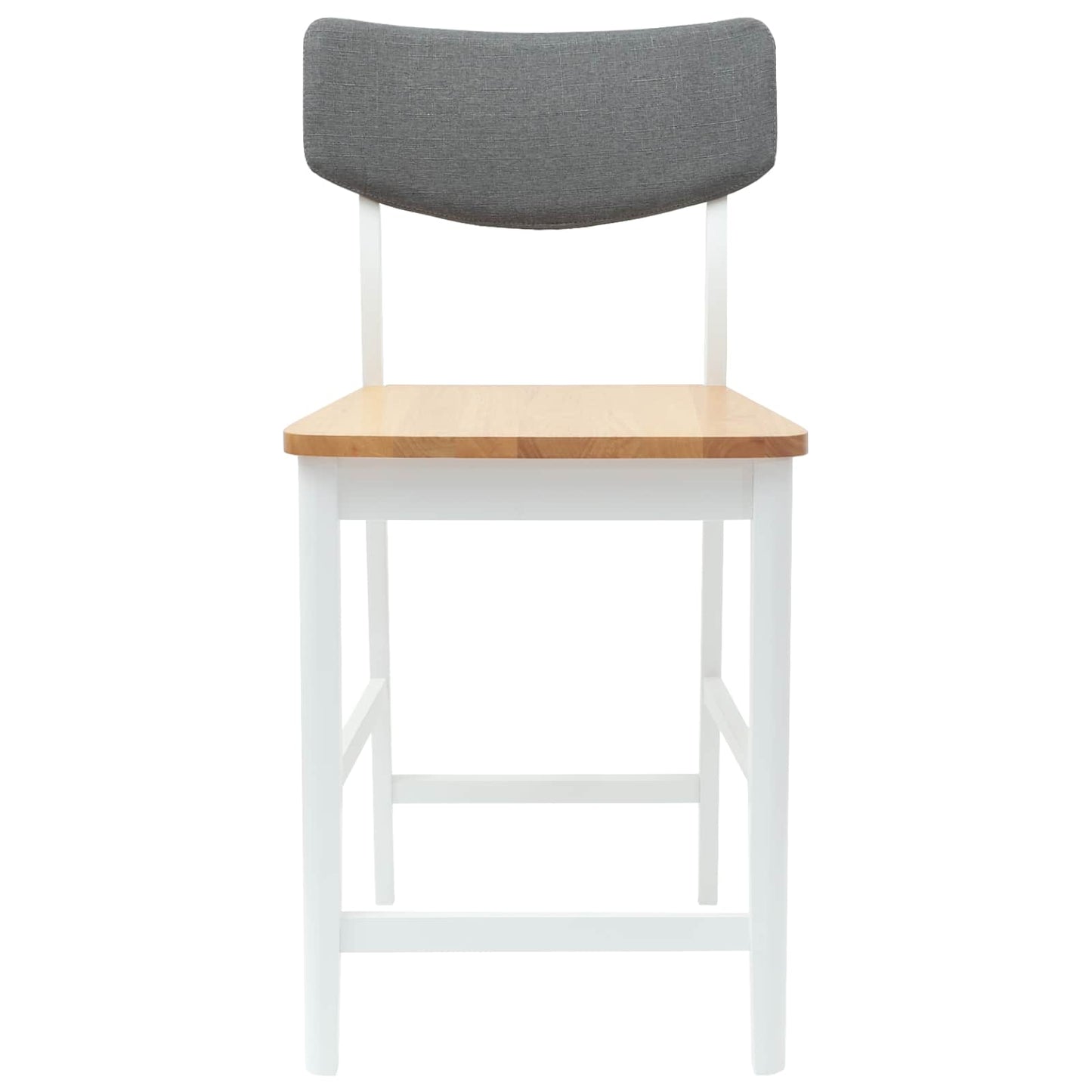 vidaXL Dining Chairs 2 pcs White 48 x 49 x 95 cm Solid Rubber Wood