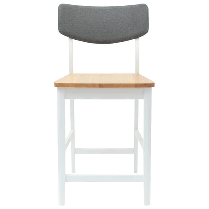 vidaXL Dining Chairs 2 pcs White 48 x 49 x 95 cm Solid Rubber Wood