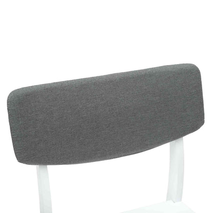 vidaXL Dining Chairs 2 pcs White 48 x 49 x 95 cm Solid Rubber Wood