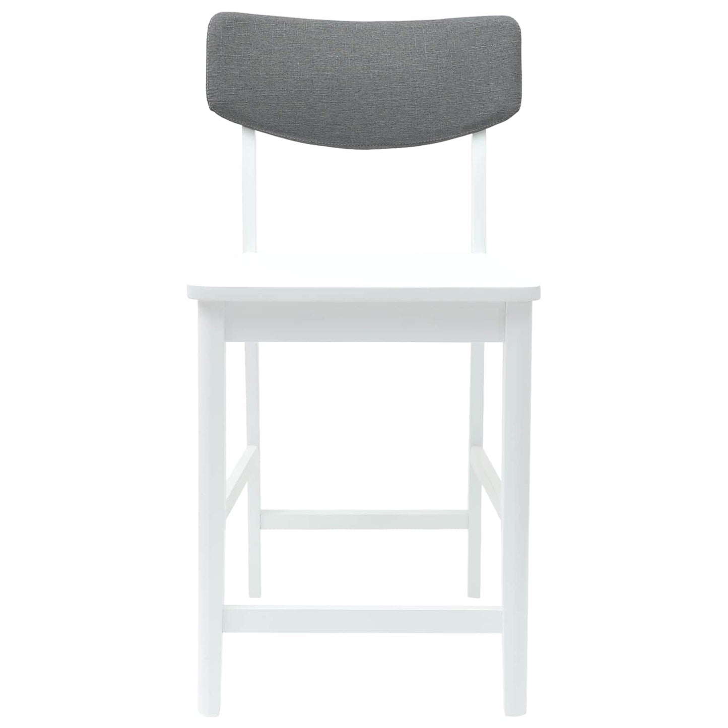 vidaXL Dining Chairs 2 pcs White 48 x 49 x 95 cm Solid Rubber Wood