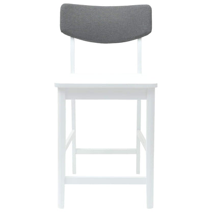 vidaXL Dining Chairs 2 pcs White 48 x 49 x 95 cm Solid Rubber Wood