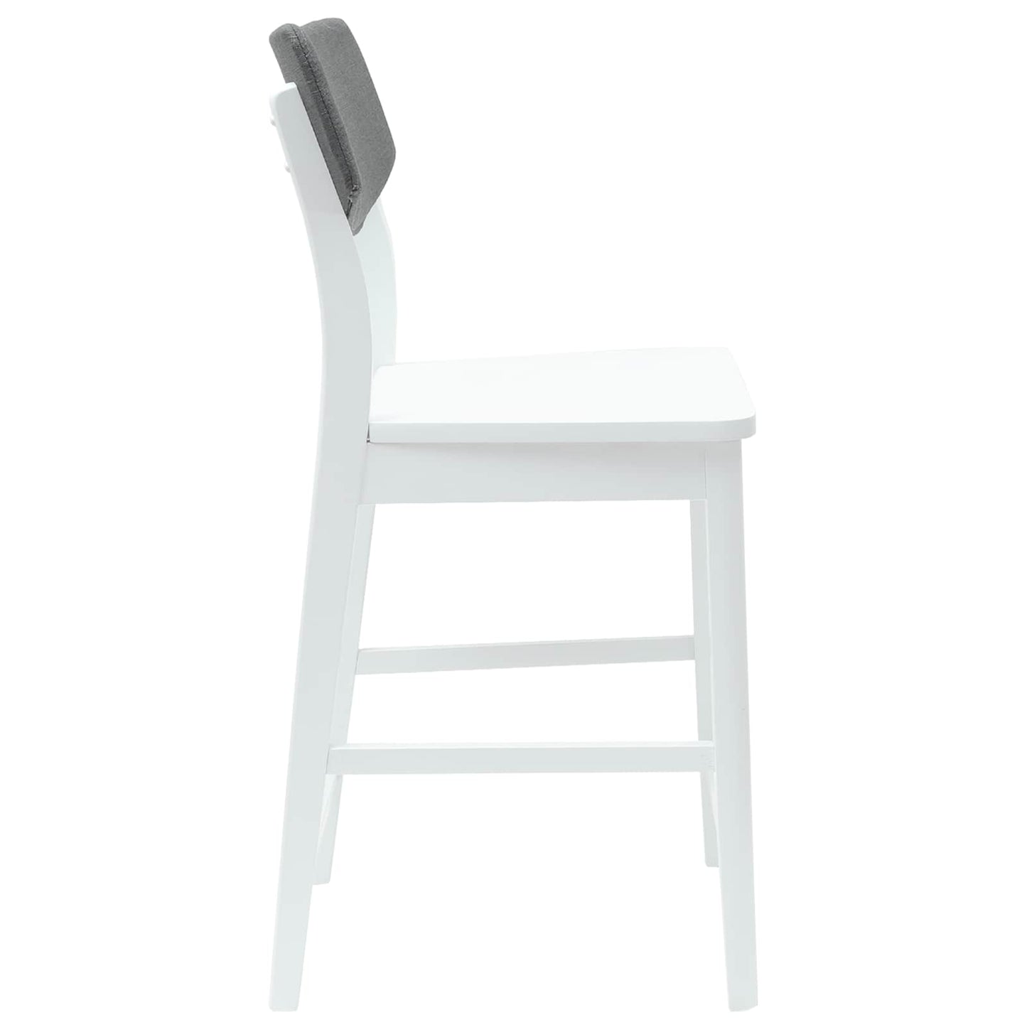 vidaXL Dining Chairs 2 pcs White 48 x 49 x 95 cm Solid Rubber Wood