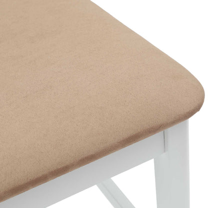 vidaXL Dining Chairs 2 pcs White 48 x 49 x 95 cm Solid Rubber Wood