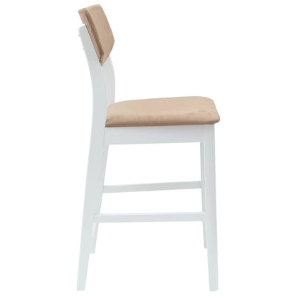 vidaXL Dining Chairs 2 pcs White 48 x 49 x 95 cm Solid Rubber Wood