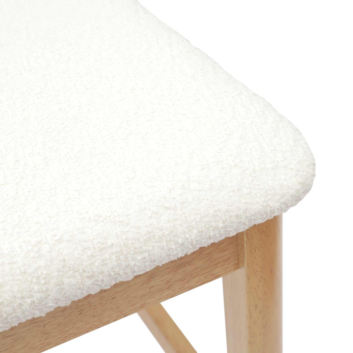 vidaXL Dining Chairs 2 pcs Natural 48 x 49 x 95 cm Solid Rubber Wood