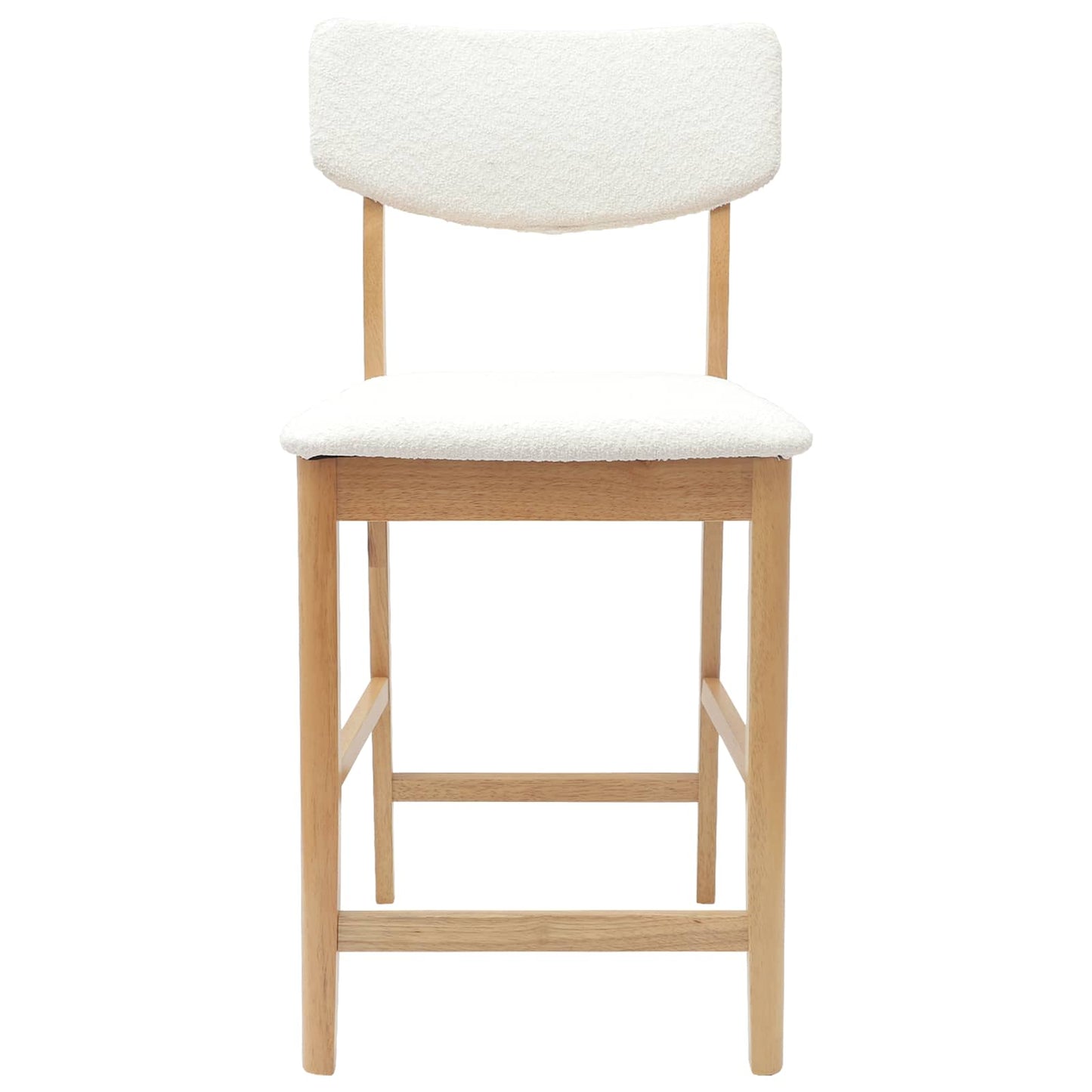 vidaXL Dining Chairs 2 pcs Natural 48 x 49 x 95 cm Solid Rubber Wood