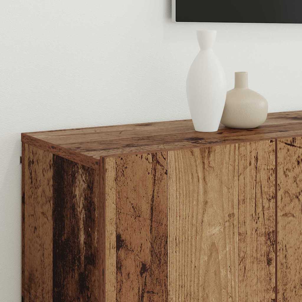 vidaXL TV Units Wall-mounted 6 pcs Old wood Engineered wood