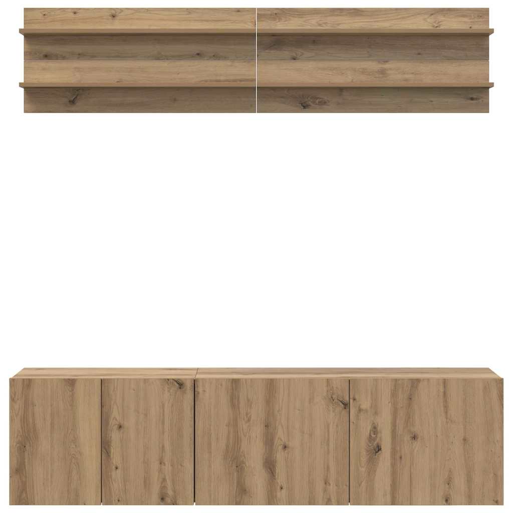 vidaXL TV Units 6 pcs Artisan oak Engineered wood