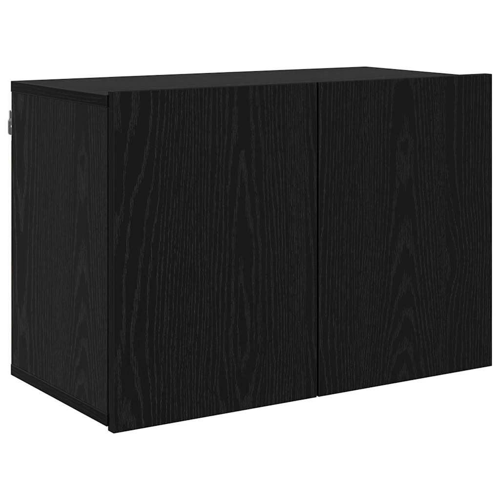vidaXL TV Units Wall-mounted 6 pcs Black oak Engineered wood