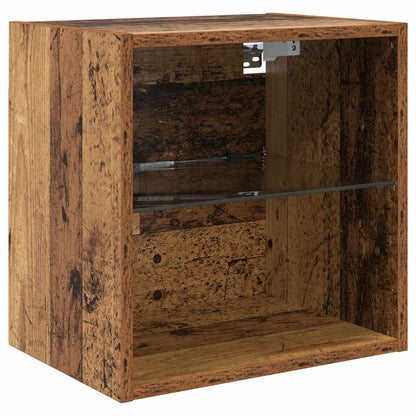 vidaXL TV Wall Units with LED with LED 5 pcs Old wood Engineered Wood