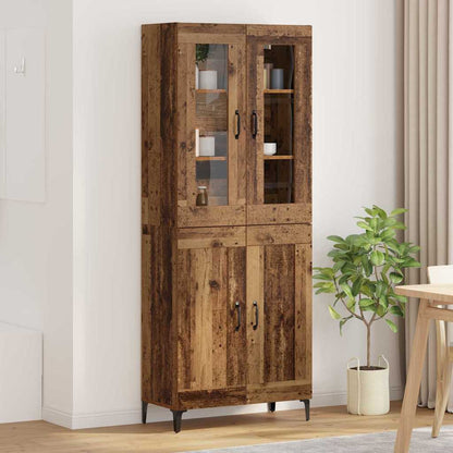 vidaXL Highboard Old Wood 69.5 x 34 x 180 cm Engineered Wood