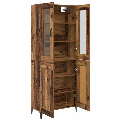 vidaXL Highboard Old Wood 69.5 x 34 x 180 cm Engineered Wood