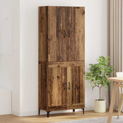 vidaXL Highboard Old Wood 69.5 x 34 x 180 cm Engineered Wood