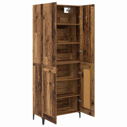 vidaXL Highboard Old Wood 69.5 x 34 x 180 cm Engineered Wood