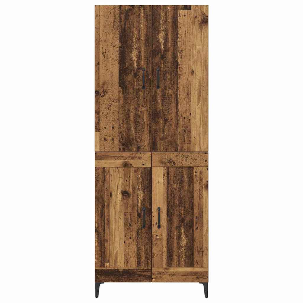 vidaXL Highboard Old Wood 69.5 x 34 x 180 cm Engineered Wood