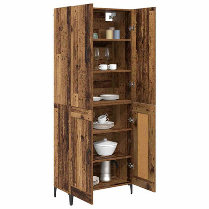 vidaXL Highboard Old Wood 69.5 x 34 x 180 cm Engineered Wood