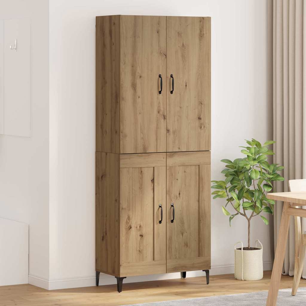 vidaXL Highboard Artisan Oak 69.5 x 34 x 180 cm Engineered Wood