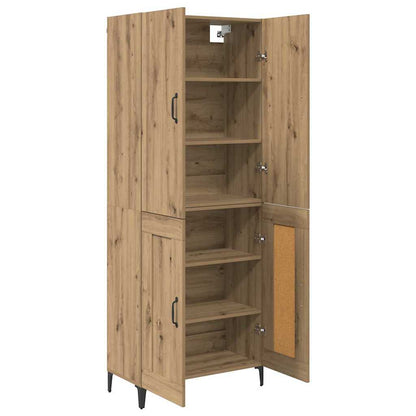 vidaXL Highboard Artisan Oak 69.5 x 34 x 180 cm Engineered Wood