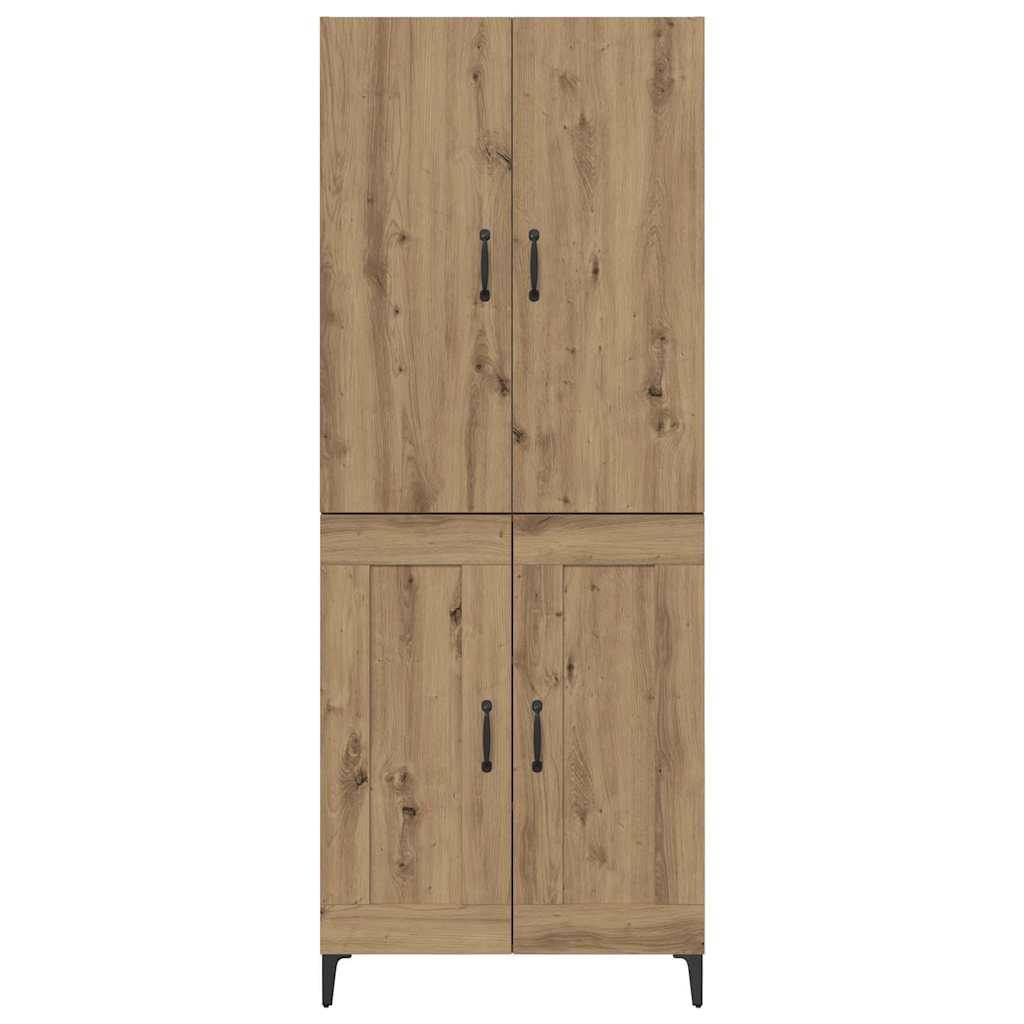 vidaXL Highboard Artisan Oak 69.5 x 34 x 180 cm Engineered Wood