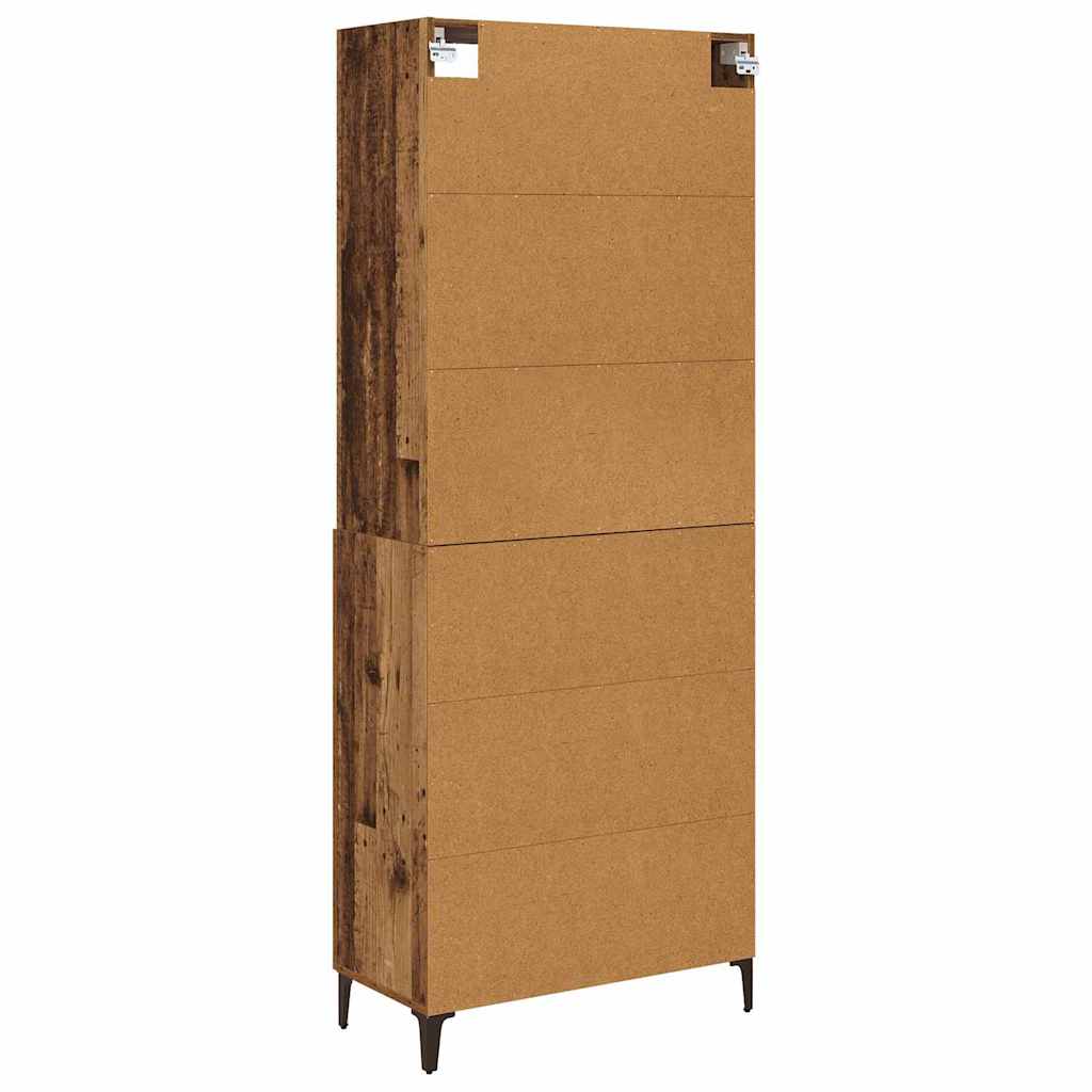 vidaXL Highboard 2 pcs Old wood Engineered Wood