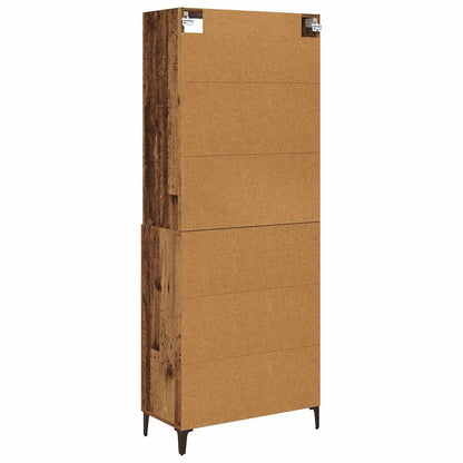 vidaXL Highboard 2 pcs Old wood Engineered Wood