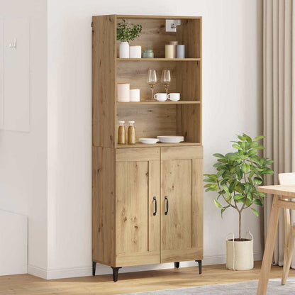 vidaXL Highboard 2 pcs Artisan oak Engineered Wood