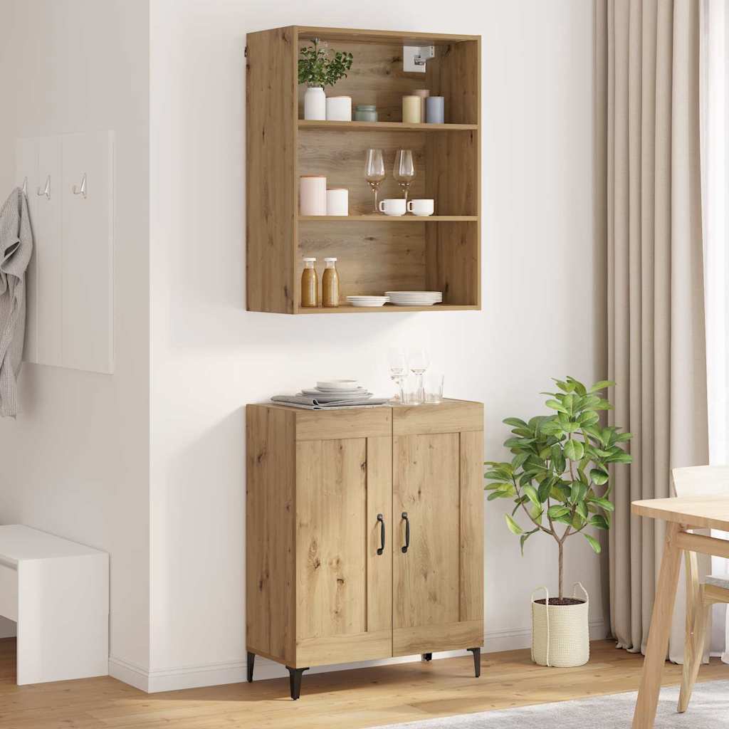 vidaXL Highboard 2 pcs Artisan oak Engineered Wood