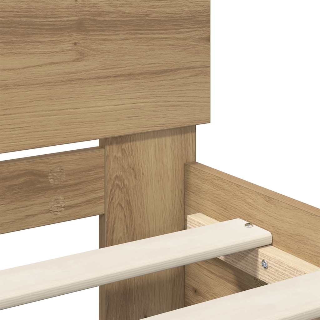 vidaXL Bed Frame Artisan Oak 180 x 200 cm Engineered Wood