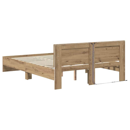 vidaXL Bed Frame Artisan Oak 140 x 200 cm Engineered Wood