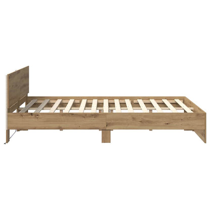 vidaXL Bed Frame Artisan Oak 140 x 200 cm Engineered Wood