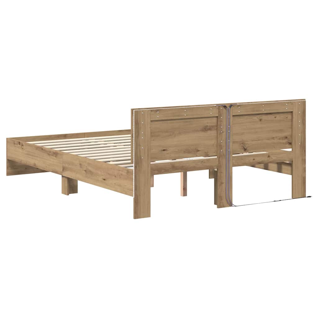 vidaXL Bed Frame Artisan Oak 150 x 200 cm Engineered Wood
