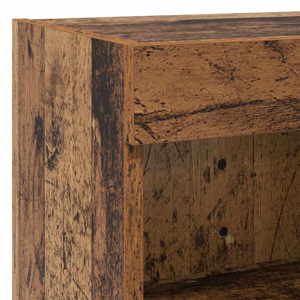 vidaXL TV Wall Cabinet Set with LED 5 pcs Old Wood Engineered Wood