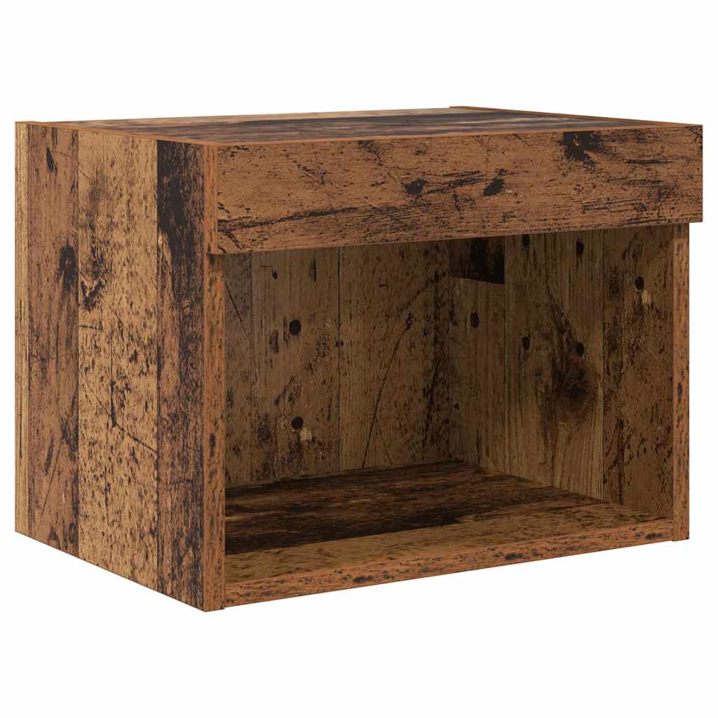 vidaXL TV Wall Cabinet Set with LED 5 pcs Old Wood Engineered Wood