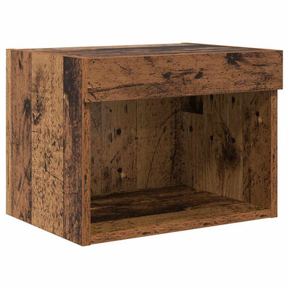 vidaXL TV Wall Cabinet Set with LED 5 pcs Old Wood Engineered Wood