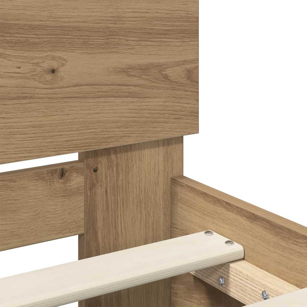 vidaXL Bed Frame Artisan Oak 160 x 200 cm Engineered Wood
