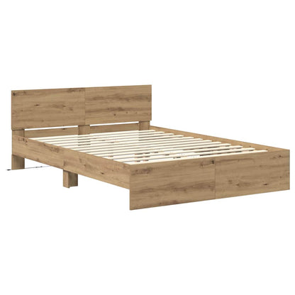 vidaXL Bed Frame Artisan Oak 160 x 200 cm Engineered Wood