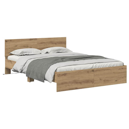vidaXL Bed Frame Artisan Oak 160 x 200 cm Engineered Wood
