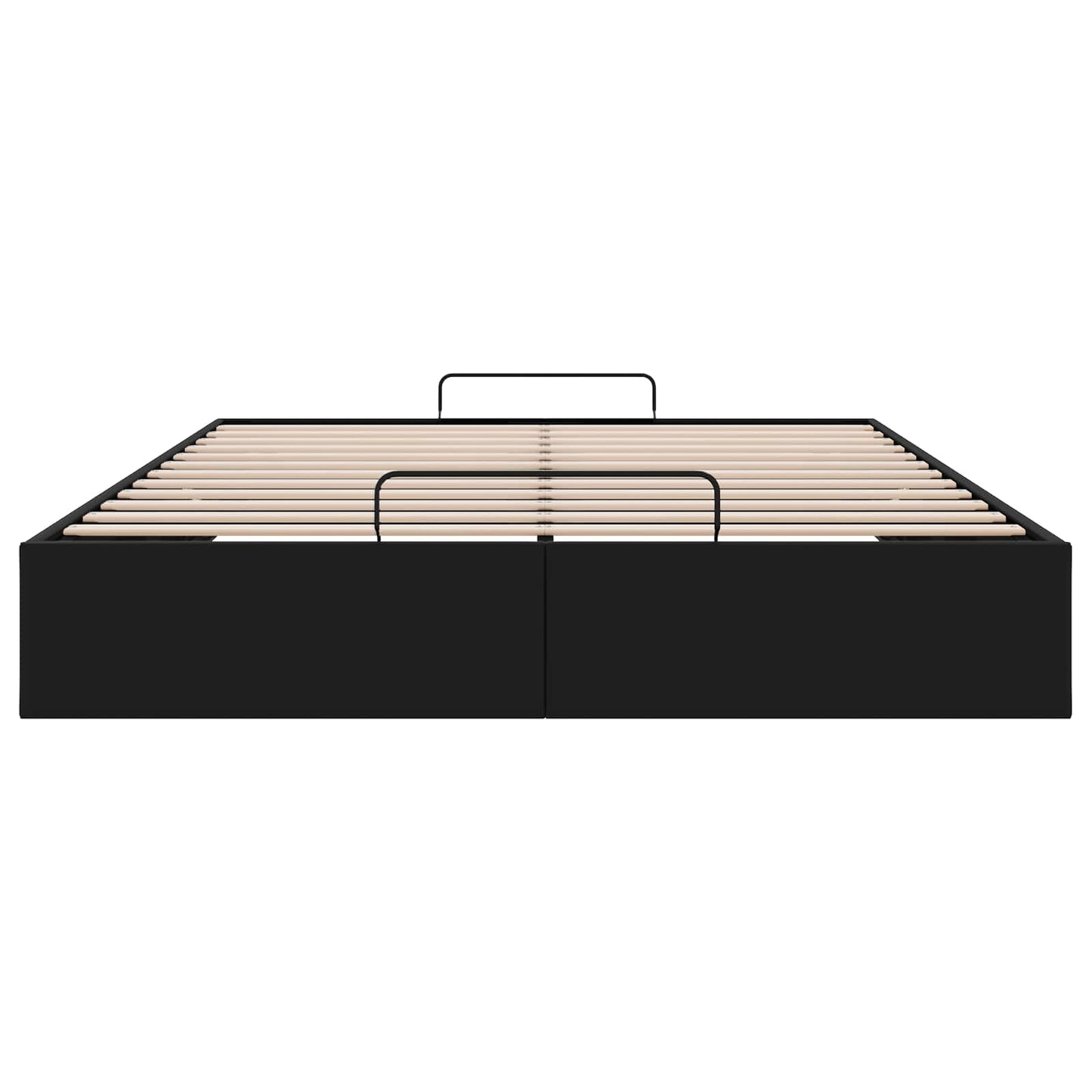 vidaXL Ottoman Bed Frame Black Queen Size Faux Leather