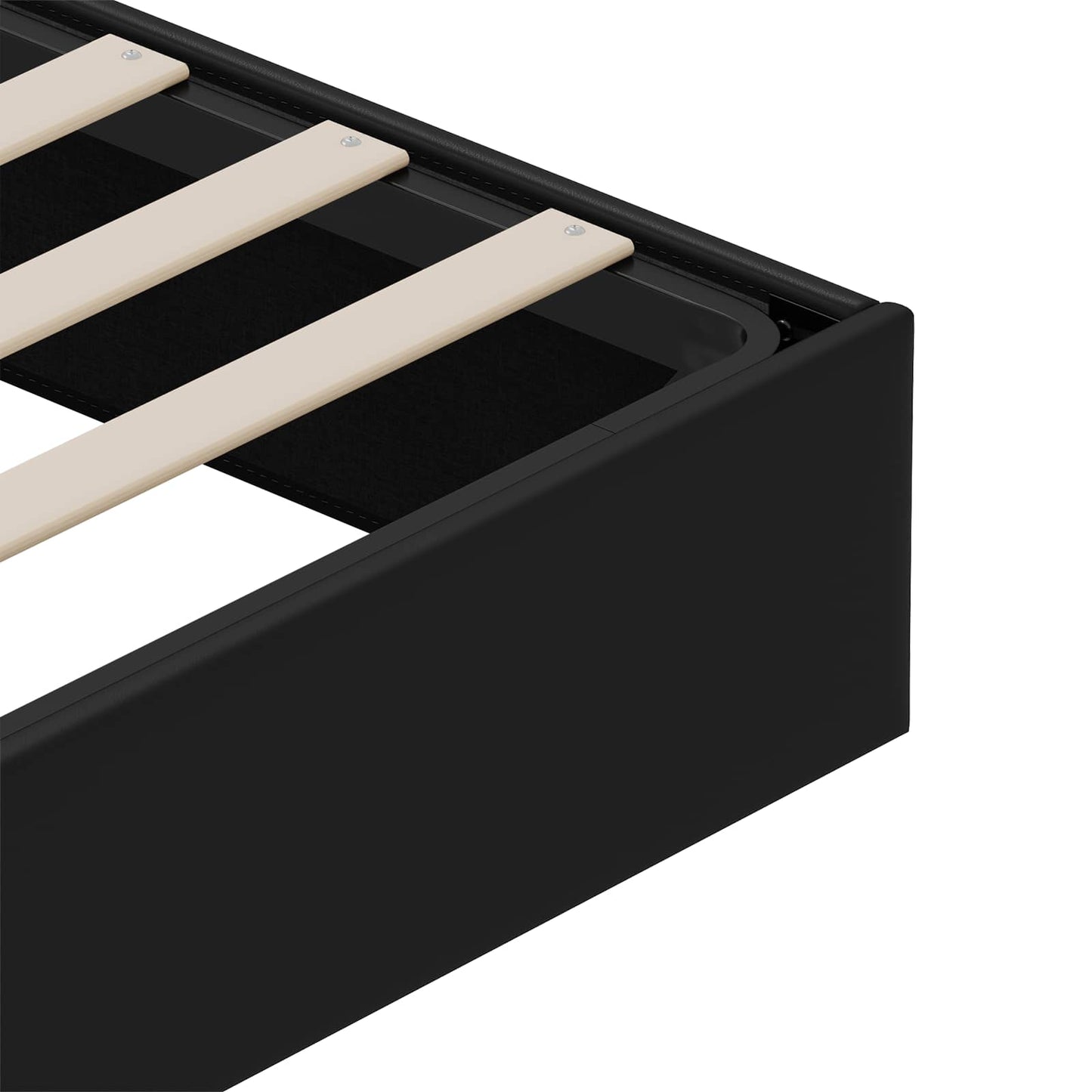 vidaXL Ottoman Bed Frame Black King Size Faux Leather