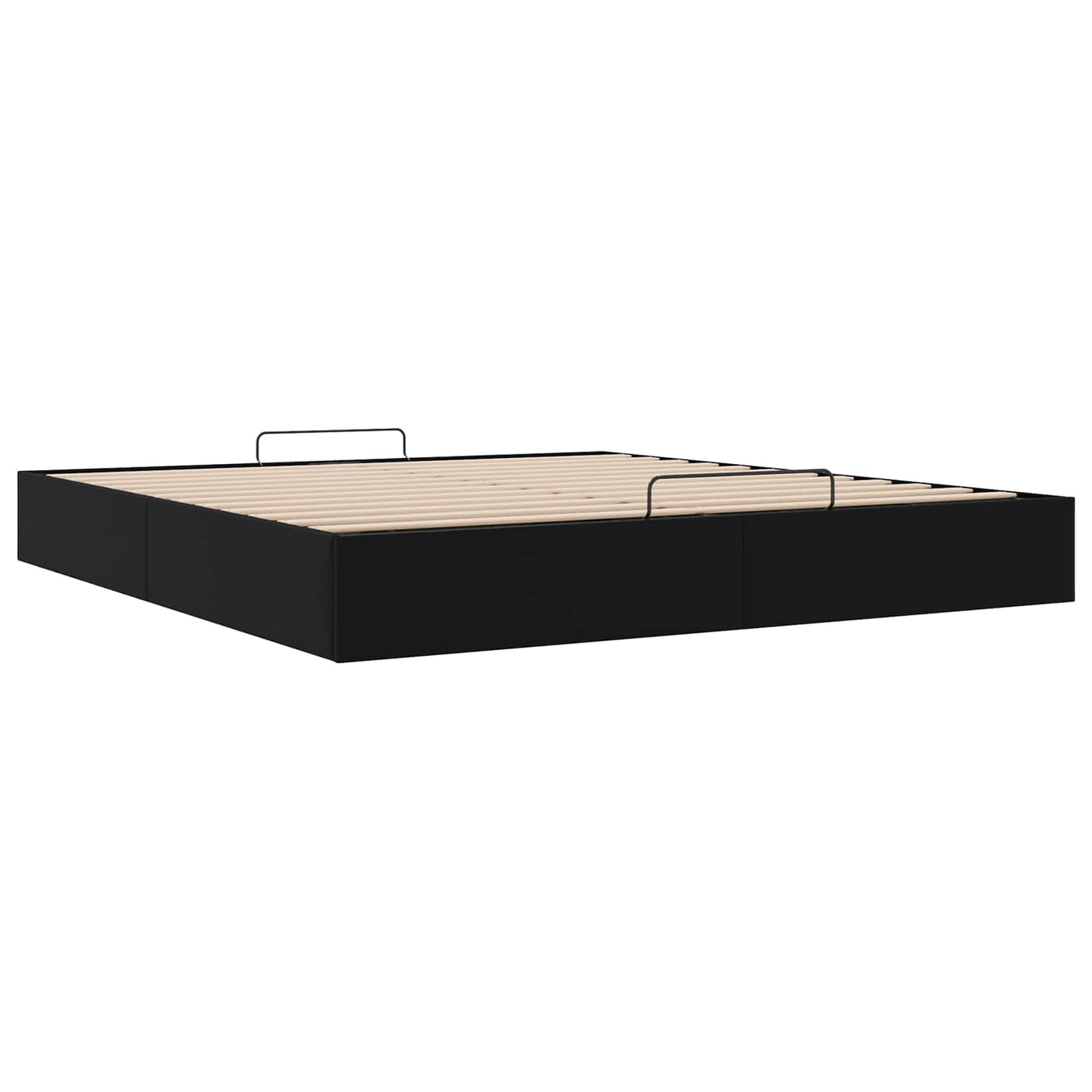 vidaXL Ottoman Bed Frame Black King Size Faux Leather