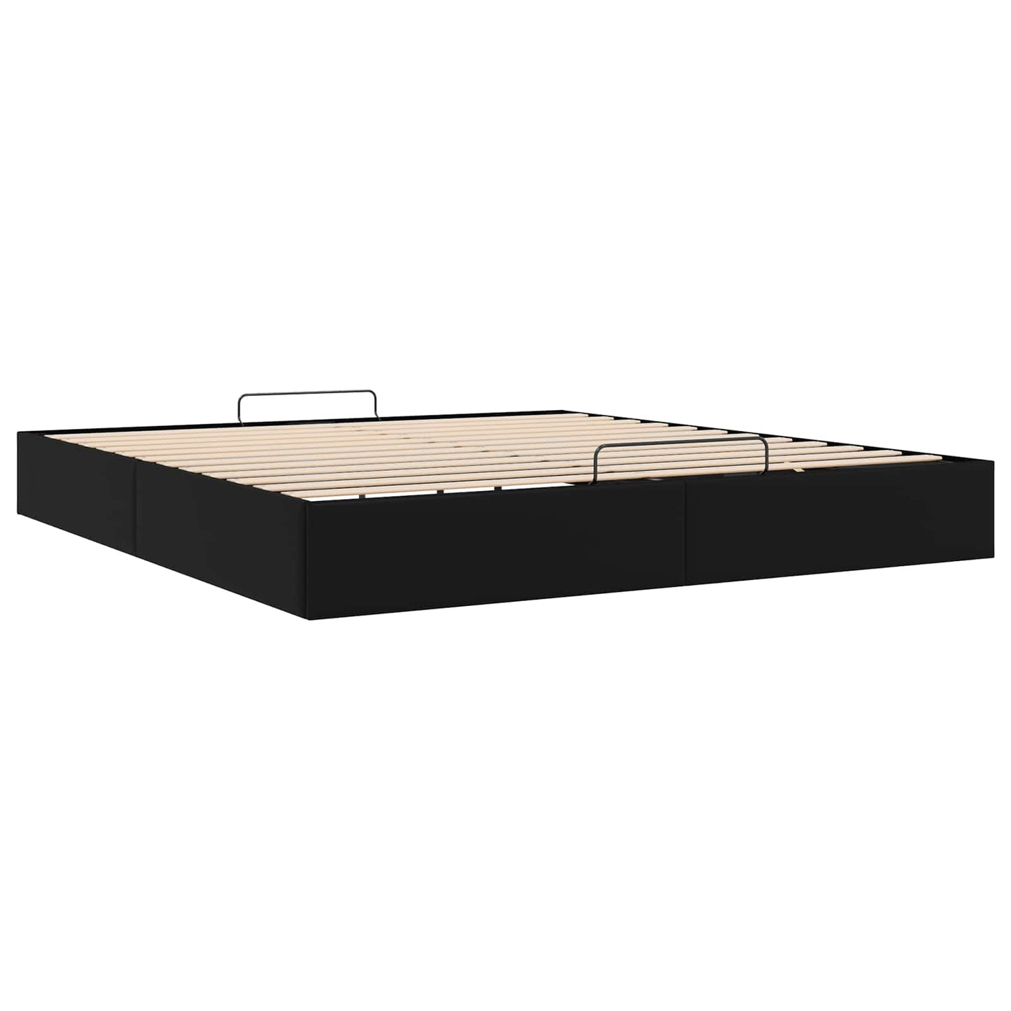 vidaXL Ottoman Bed Frame Black King Size Faux Leather
