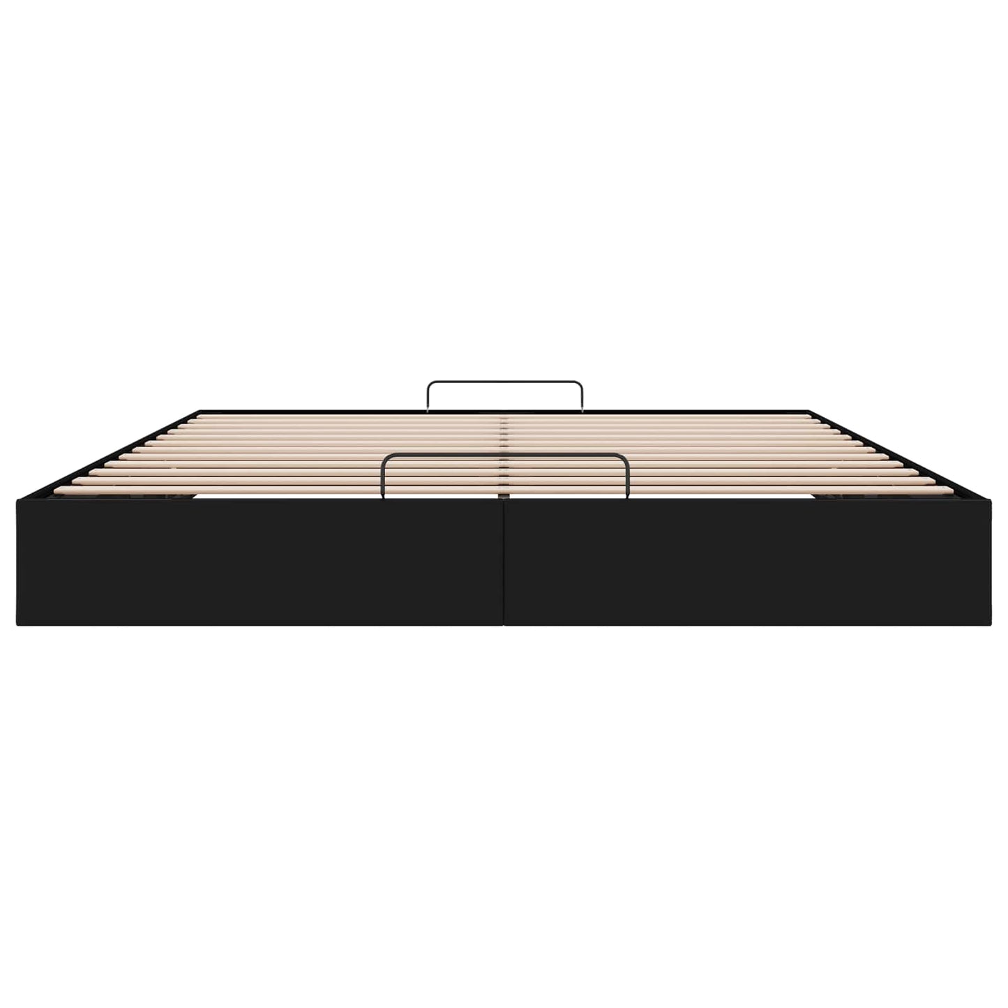 vidaXL Ottoman Bed Frame Black King Size Faux Leather